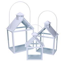 [S-V3724940000] Lanterna metallo bianco 27x18,2h41-51