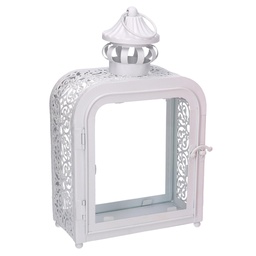 [S-V3724950000] Lanterna in metallo bianco 17x9x30,5 cm