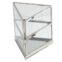[S-V7007340000] Lanterna triangolo silver 13x11x14 cm