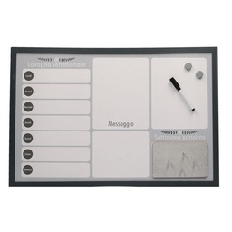 [S-V4612180000] Lavagna Magnetica Agenda con Sughero e Pennarello 60x40x1,5 cm