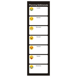 [S-V4612210000] Lavagna magnetica emoji con pennarello 20x60x1,5 cm