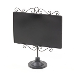 [S-V6436430000] Lavagna Metallo Nero con Supporto 35x13,5 cm - Stile e Robustezza