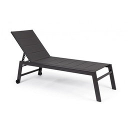 [S-B0662854] Lettino alto in alluminio  con ruote Hilde antracite 32h cm