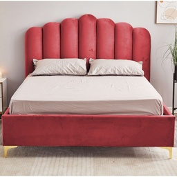 [99742] Letto Matrimoniale Contenitore Artu Rosso Testiera Smerlata 160x190 cm