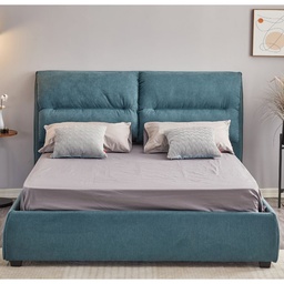 [99730] Letto Matrimoniale Contenitore Safira Tessuto Blu L 173 x P 214,5 x H 112 cm
