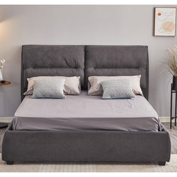 [99729] Letto Matrimoniale Contenitore Safira Tessuto Grigio Scuro 173x214,5x112 cm