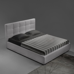 [96570] Letto matrimoniale Napoli tessuto grigio con contenitore