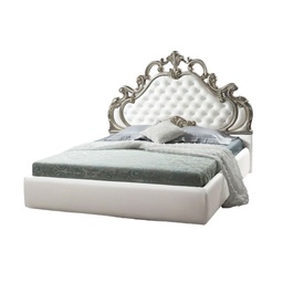 [94559] Letto matrimoniale barocco bianco contenitore Aleksandra