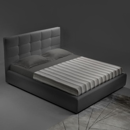 [S-FZ83950] Letto matrimoniale con contenitore Napoli grigio