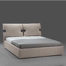 [84205] Letto matrimoniale contenitore Grenoble tessuto beige
