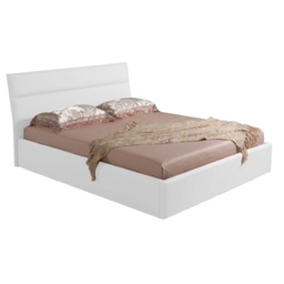 [94543] Letto matrimoniale contenitore Ios ecopelle bianca