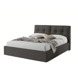 [83013] Letto matrimoniale in Ecopelle Grigio Scuro con contenitore MELIA 220x182x h109 cm