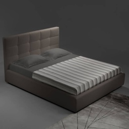 [90352] Letto una piazza e mezza con contenitore Napoli tortora