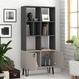 [96884] Libreria Bene con ante antracite tortora