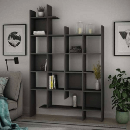 [99376] Libreria Manco antracite 6 ripiani 122x25.5x188H