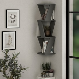 [S-FZ96993] Libreria angolare pensile Zena antracite