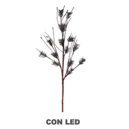 [S-V6093880000] Lampada a rami marroni con 48 LED bianco caldo cm40x40h100 alimentazione fissa