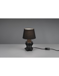 [S-TRIOR50851002] Lume Da Tavolo Abu Ceramica Scimmietta &quot;Non Vedo&quot; Nero Trio Lighting
