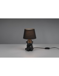 [S-TRIOR50891002] Lume Da Tavolo Chita Ceramica Scimmietta &quot;Non Parlo&quot; Nero Trio Lighting