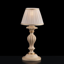 [S-BL180-LT-AV] Lume comodino legno e pasta di legno avorio e foglia oro 1 luce