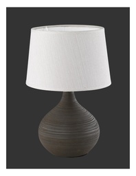 [S-TRIOR50371026] Lumetto Ceramica Marrone e Paralume Cappuccino Martin Trio Lighting