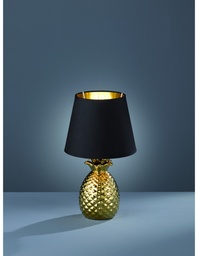 [S-TRIOR50421079] Lumetto Decorativo Pineapple Ananas Oro con Paralume Nero Ø20 cm Trio Lighting