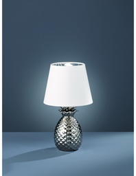 [S-TRIOR50421089] Lumetto Decorativo Pineapple Argento con Paralume Bianco Ø20 cm Trio Lighting
