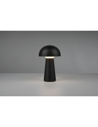 [S-TRIOR52176102] Lumetto Fungo Lennon Led Nero USB - Lampada da Tavolo Moderna con Sensore Touch e Batteria Ricaricabile