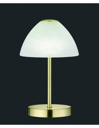 [S-TRIOR52021108] Lumetto Led Queen Dimmerabile Ottone Paralume Vetro Alabastro Trio Lighting