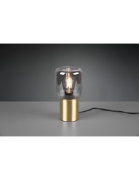 [S-TRIOR50591008] Lumetto Moderno Base Ottone e Paralume Vetro Fumé Trio Lighting