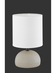 [S-TRIOR50351025] Lumetto Moderno Ceramica Cappuccino Paralume Bianco Luci Ø14 cm Trio Lighting