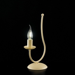[S-BL147-LT-AV] Lumetto comodino in ferro Avorio decape una luce 18x h35 cm