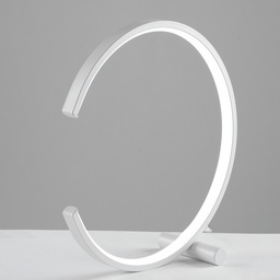 [S-BL245-LBC] Lumetto in metallo e alluminio Bianco LED integrato 10x h30 cm
