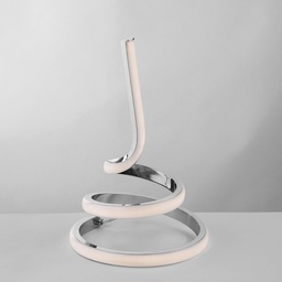 [S-BL212-LCR] Lumetto in metallo e alluminio Cromo Lucido con LED integrato 18x h28 cm
