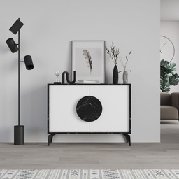 [99527] Madia Gora 110x35.6x82 cm Struttura Bendir e Ante Bianco