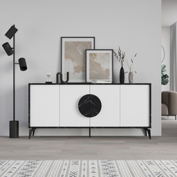 [99529] Madia Gora 180x35.6x82 cm Struttura Bendir con Ante Bianche