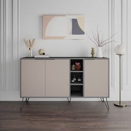 [96887] Madia antracite 3 ante tortora 142x35,5x83h