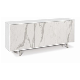 [S-A7073OSMCK] Madia tre ante Bianco Ossido Marmo 177x41x h74 cm