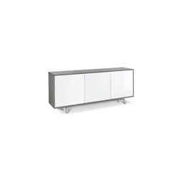 [S-A7073CEBLK] Madia tre ante Cemento Bianco Lucido 177x41x h74 cm
