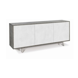 [S-A7073CEOSK] Madia tre ante Cemento Bianco Ossido 177x41x h74 cm
