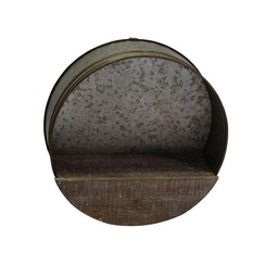 [S-V5921160000] Mensola in legno e metallo Belfort tonda 30x12 cm