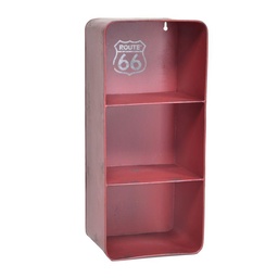 [S-V6442150000] Mensola Metallo Bristol Rosso 3 Piani Rettangolare 19,5x15x44,5 cm