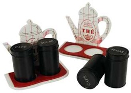 [S-V9135590000] Mensola Teiera con 2 Barattoli LD-2014 12x22,5x20 cm