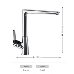 [61269] Miscelatore Flap Cartuccia 40mm Finitura Cromo