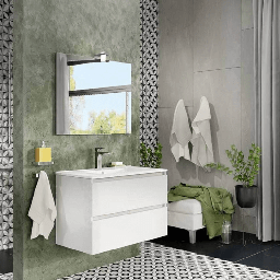[88090] Mobile bagno Trasimeno bianco lucido con specchio