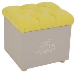 [S-V9160130000] Mobile cassapanca giallo-grigia 50 x 43 x 45 cm