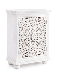 [S-B0746782] Mobile credenza 2 ante legno bianco - Alinta - 70x40x98 cm