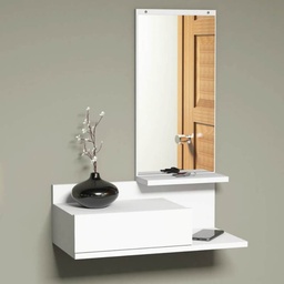 [99603] Mobile ingresso sospeso Mode bianco con specchio e cassetto