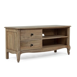 [S-B0746863] Mobile porta tv 2 cassetti in legno stile classico - 115x40x52 cm