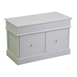 [S-V8033740000] Mobiletto Eleonora cassapanca bianco con 2 cassetti 70x35h45